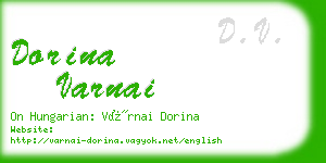 dorina varnai business card